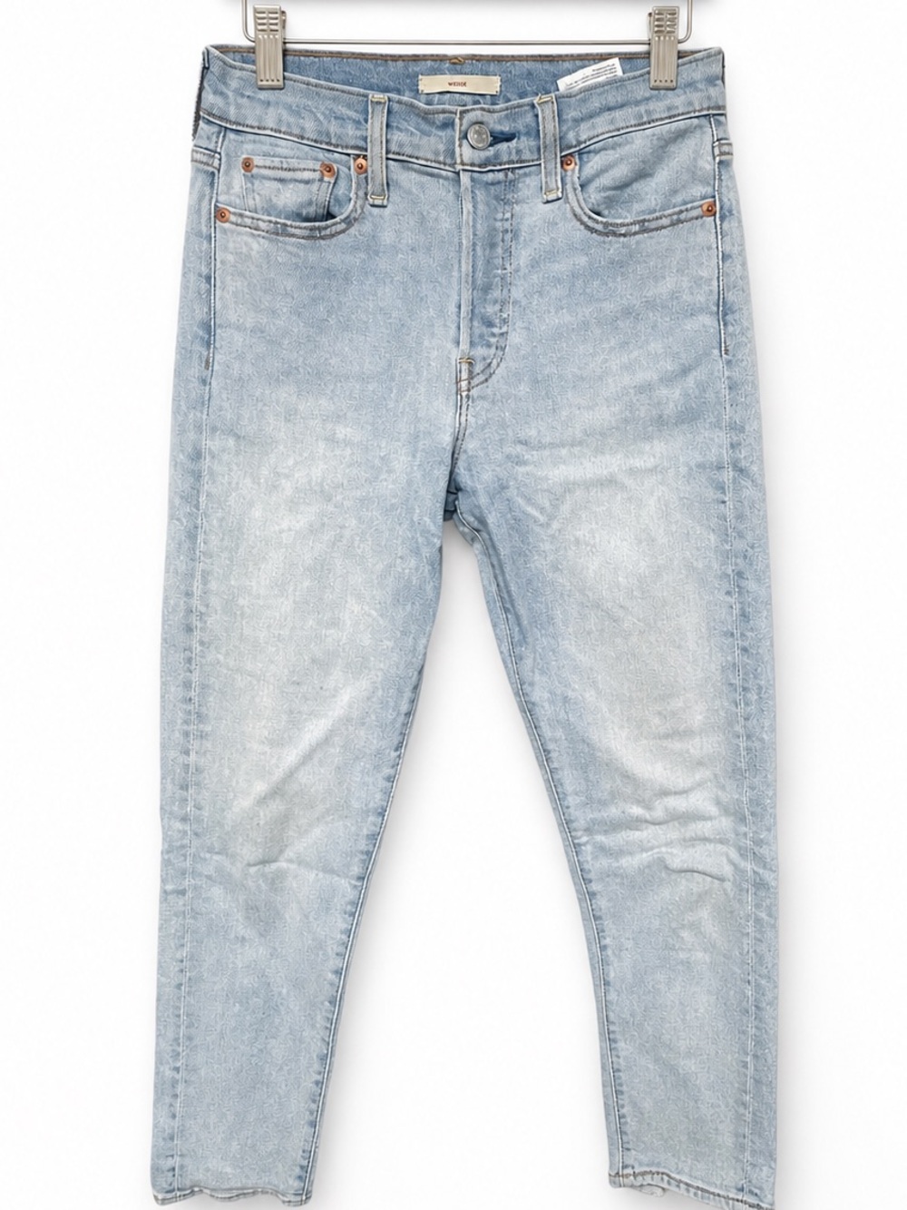 Levi's Wedgie Straight Leg Jeans size 26 Light Wash - Picture 2 of 11
